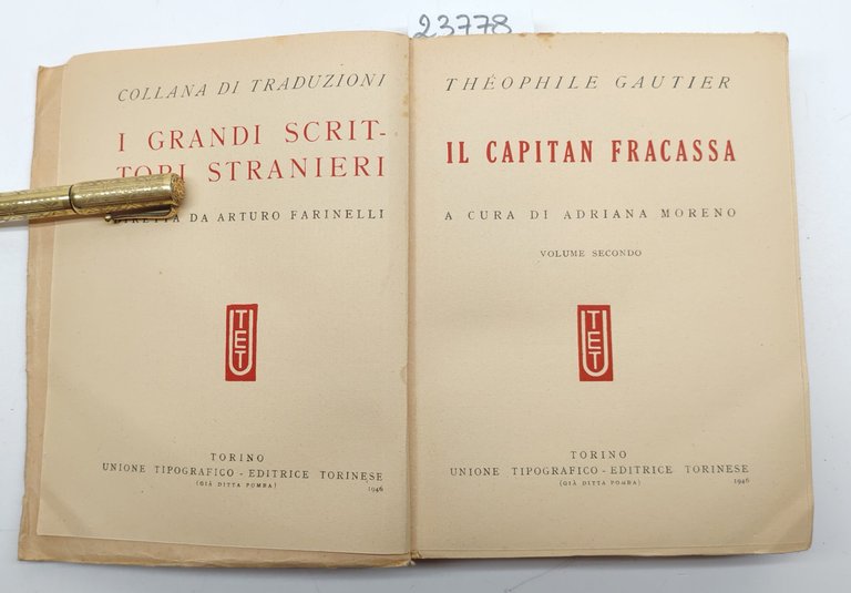 Théophile Gautier Capitan Fracassa (2 volumi) UTET 1946 | Immagine Gallery 7