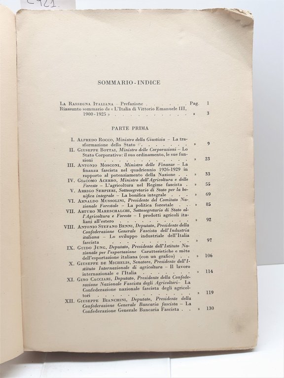 Tomaso Sillani Rassegna Italiana Politica e Letteraria Lo Stato Mussoliniano …