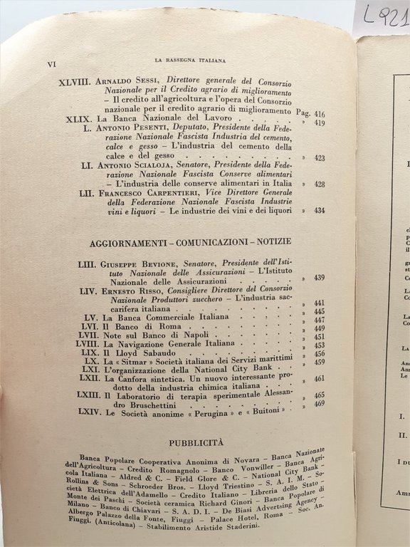 Tomaso Sillani Rassegna Italiana Politica e Letteraria Lo Stato Mussoliniano …