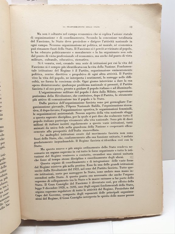 Tomaso Sillani Rassegna Italiana Politica e Letteraria Lo Stato Mussoliniano …