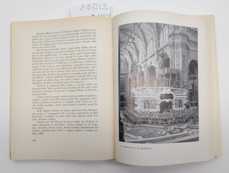 Tommaso Leccisotti Montecassino 1963 4° edizione XX° migliaio