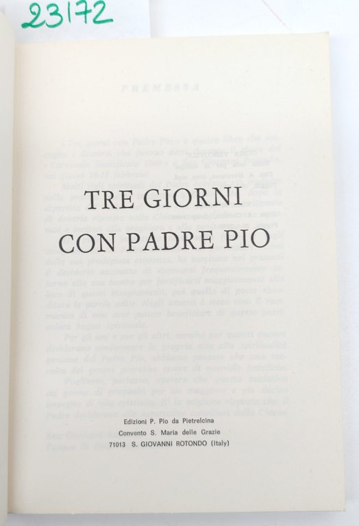 Tre giorni con Padre Pio Edizioni Padre Pio da Pietrelcina … | Immagine Gallery 3