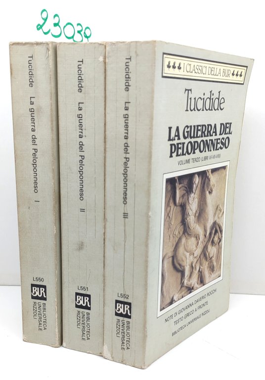 Tucidide La guerra del Peloponneso 3 volumi BUR Rizzoli 1994 … | Immagine Gallery 2