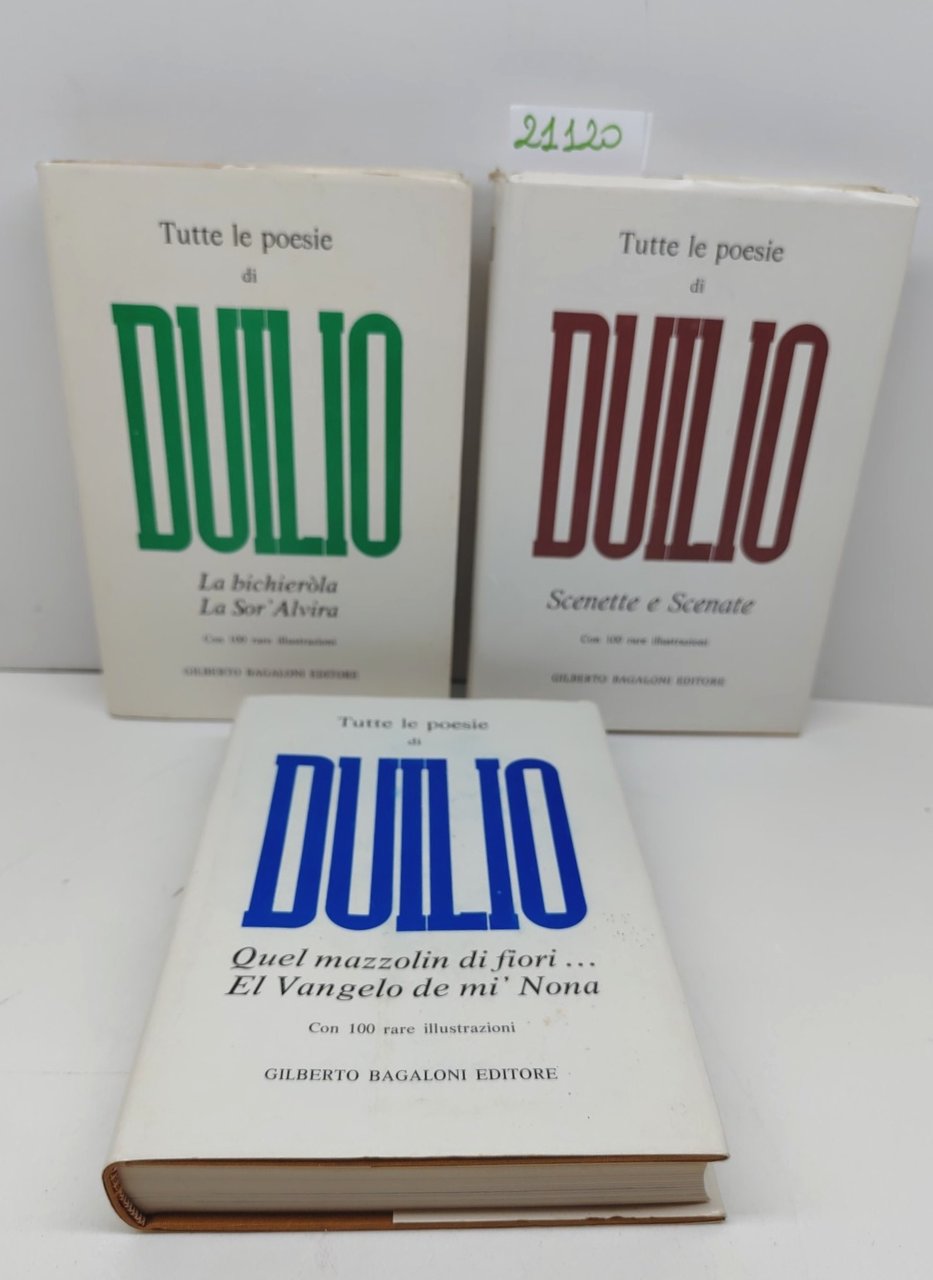 Tutte le poesie di Duilio completo 3 volumi Bagaglioni 1978