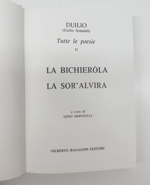 Tutte le poesie di Duilio completo 3 volumi Bagaglioni 1978