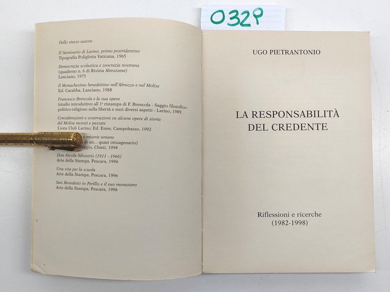 Ugo Pietrantonio La Responsabilità Del Credente Tip. Arte Di Stampa …