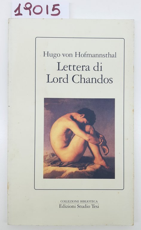 Ugo Von Hoffmannsthal Lettera di Lord Chandos Edizioni Studio Tesi …