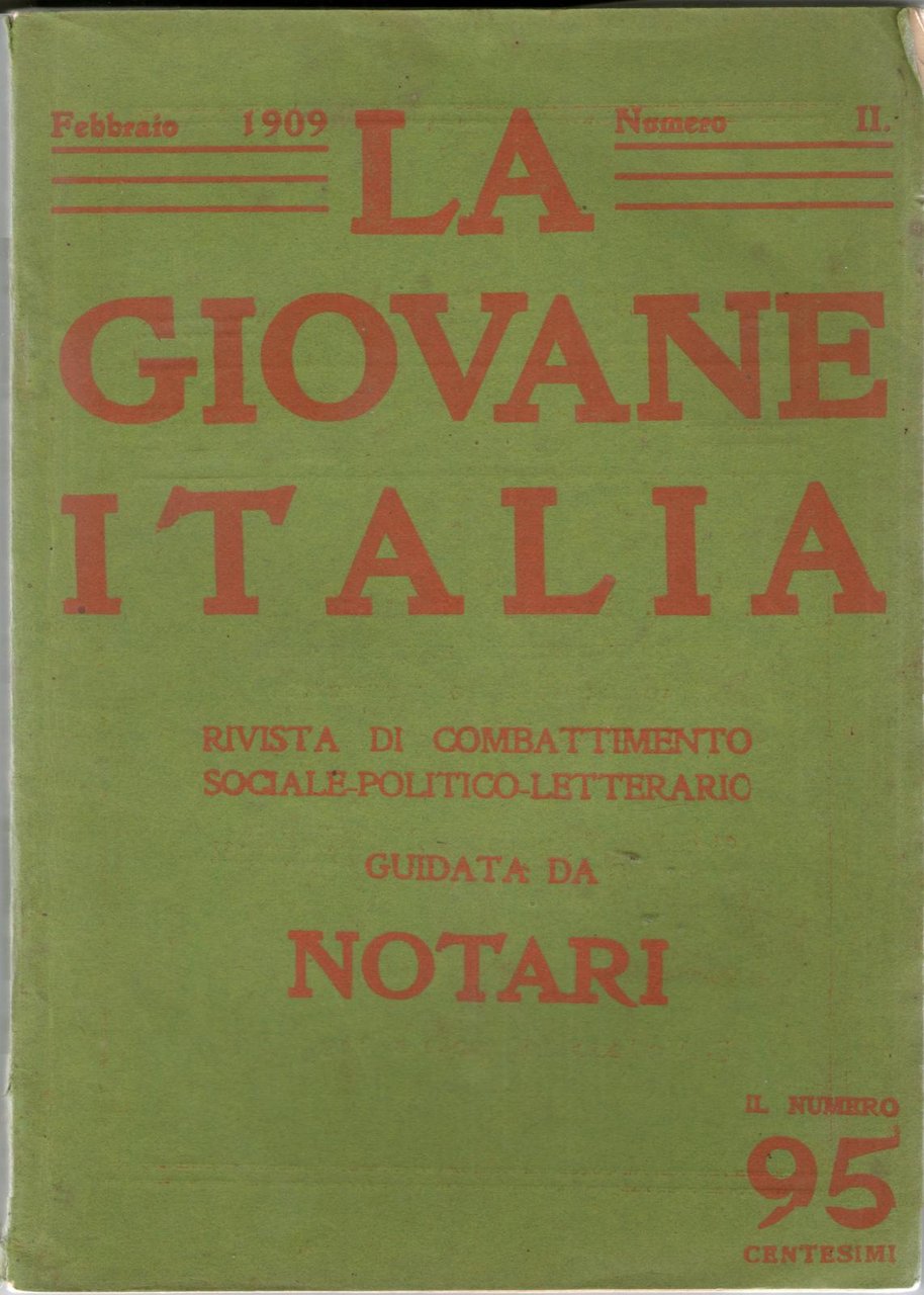 Umberto Notari La Giovane Italia 1909 Numero II Rivista Di …