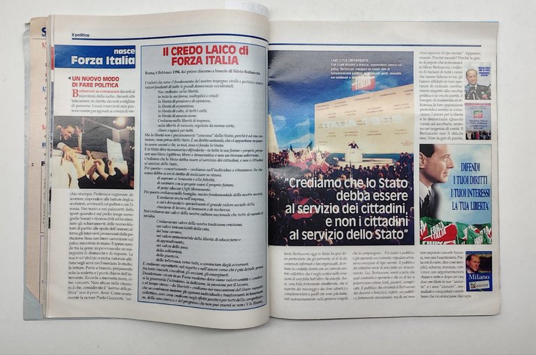 UNA STORIA ITALIANA Silvio Berlusconi 2001 pubblicazione elettorale Forza Italia