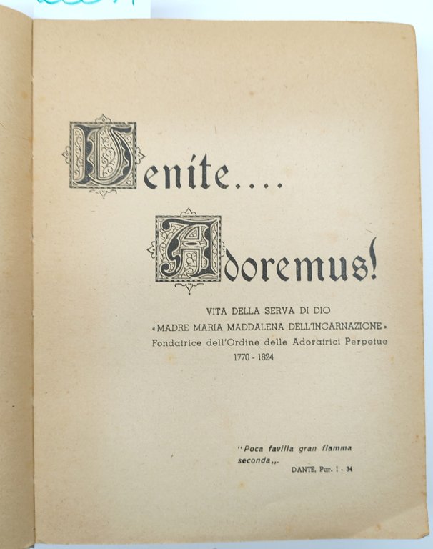 Venite Adoremus vita della serva di Dio madre Maria Maddalena … | Immagine Gallery 5