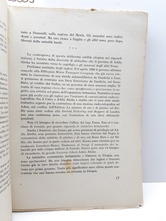 Virginio Gaida Italia Inghilterra Etiopia Edizioni Sud Roma 1936
