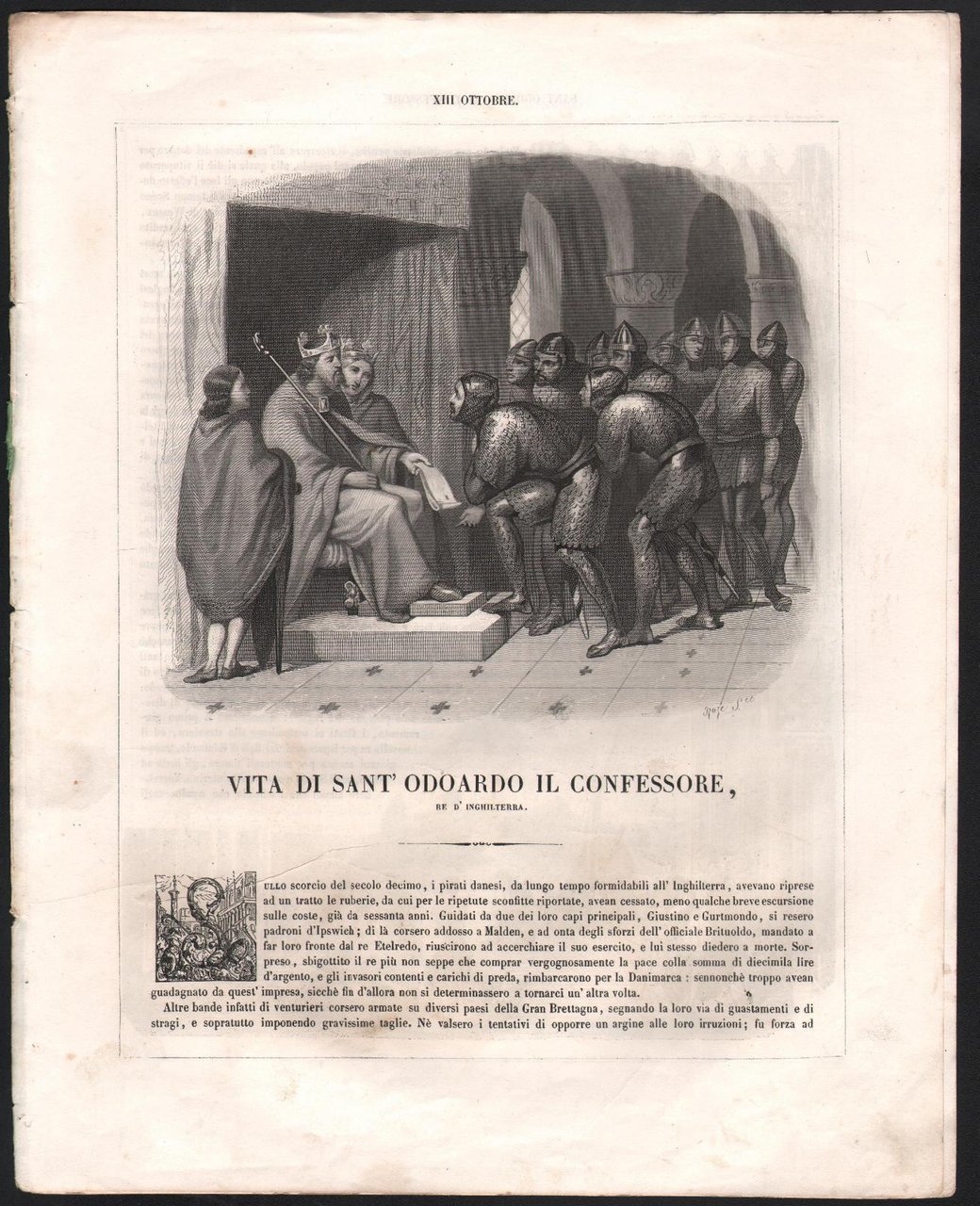 Vita Di Sant'Odoardo Il Confessore -Autore Drioux-1863-Illustrato