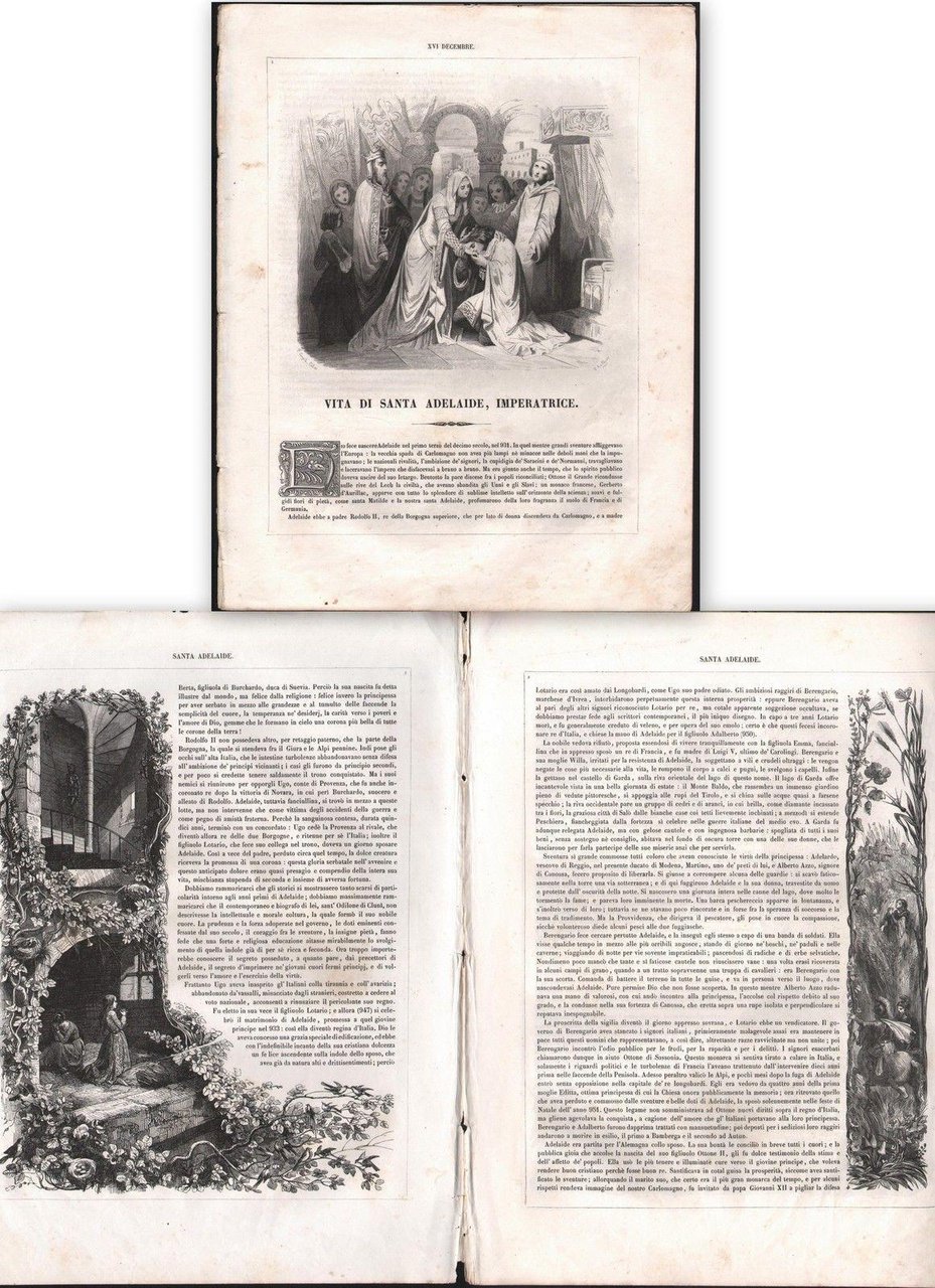 Vita Di Santa Adelaide Imperatrice-Autore G. Darboy-1863-Illustrato