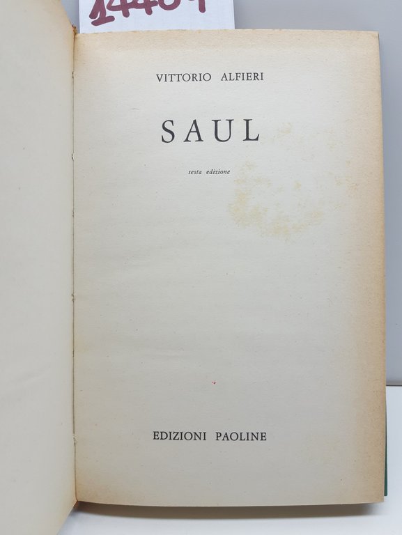 Vittorio Alfieri Saul 6° ed. Paoline 1963