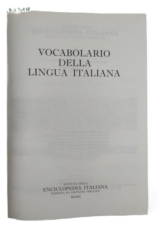 Vocabolario della lingua italiana Treccani 5 volumi 1987