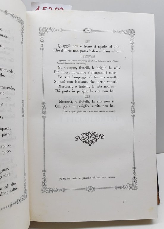Wallenstein Poema drammatico in tre parti di Federico Schiller traduzione …