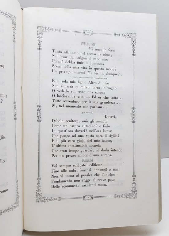 Wallenstein Poema drammatico in tre parti di Federico Schiller traduzione …