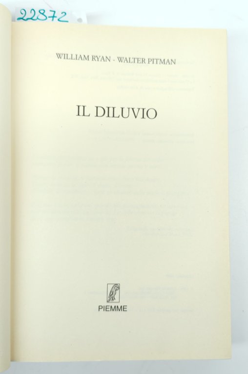William Ryan, Walter Pitman Il diluvio 7500 anni fa Piemme … | Immagine Gallery 3