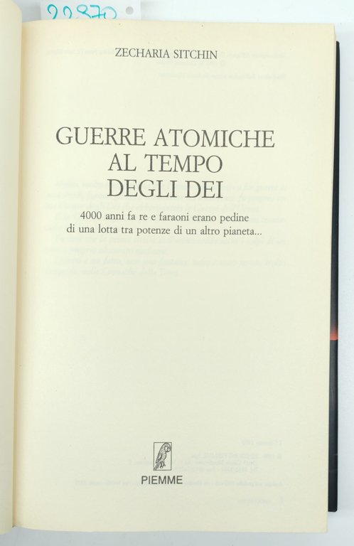 Zecharia Sitchin Guerre atomiche al tempo degli Dei Piemme 1° … | Immagine Gallery 3