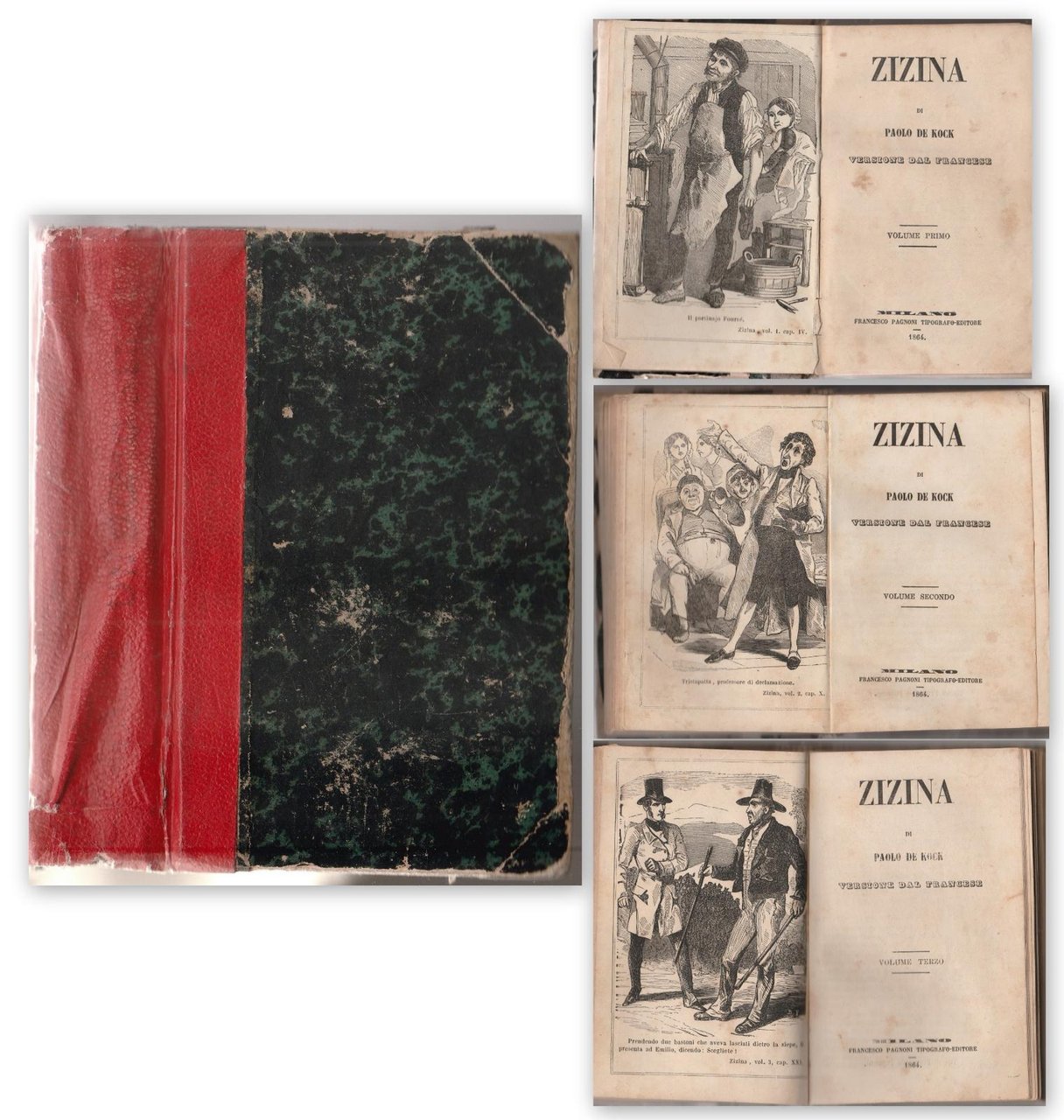 Zizina Vers. Dal Francese 1864 Pagnoni 3 Tomi In Un …