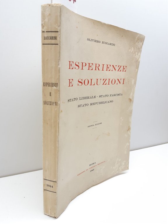 Zuccarini Esperienze e soluzioni stato liberale stato fascista stato repubblicano … | Immagine Gallery 2