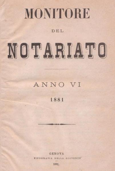 Monitore del Notariato - Anno VI