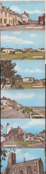 Coloured Lettercard - Six Latest Views of Southwold