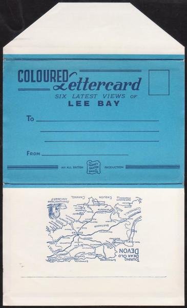 Coloured Lettercard - Six Latest Views of Lee Bay