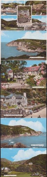 Coloured Lettercard - Six Latest Views of Lee Bay