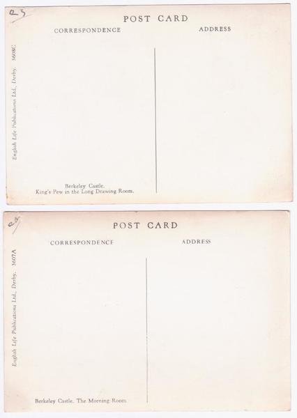 Lotto di 2 cartoline - Post Cards - Berkeley Castle. …