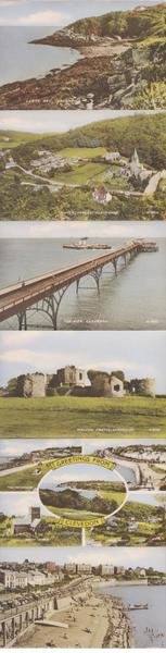 Collo Colour - 6 View Lettercard of Clevedon