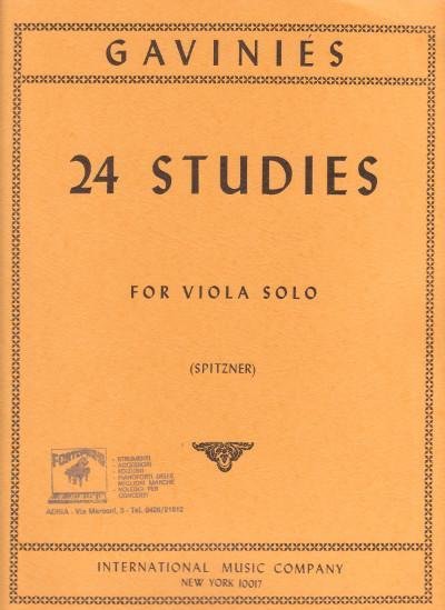 Gavinies 24 Studies for Viola Solo (Transcribed by A. Spitzner)