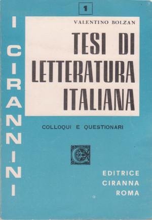 Tesi di Letteratura Italiana - Colloqui e Questionari - Parte …