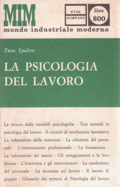 La Psicologia del Lavoro