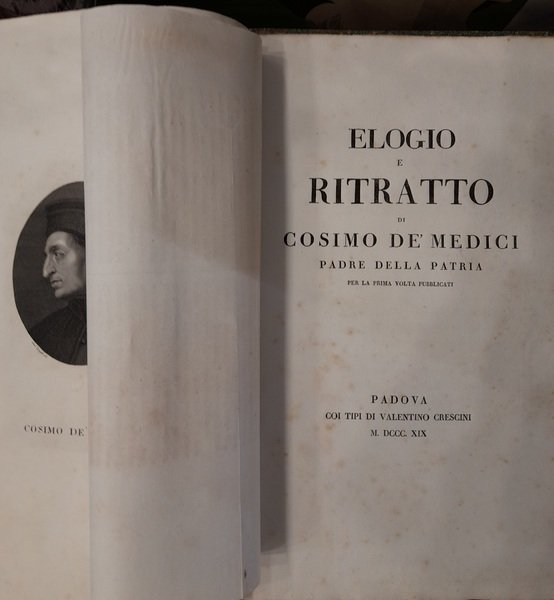 Elogio e ritratto di Cosimo de' Medici padre della patria …