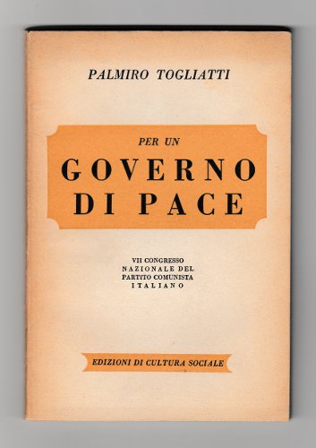 PER UN GOVERNO DI PACE