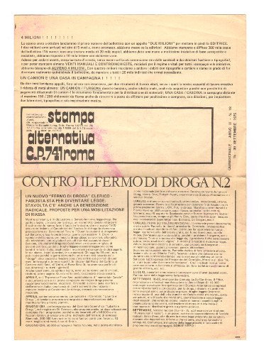 CONTRO IL FERMO DI DROGA N.2 - STAMPA ALTERNATIVA BOLLETTINO …