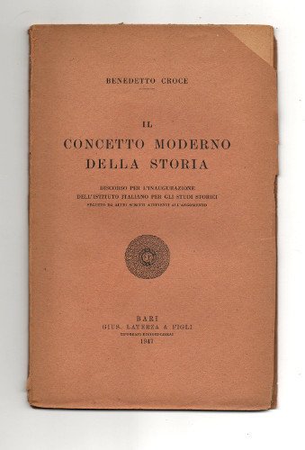 IL CONCETTO MODERNO DELLA STORIA