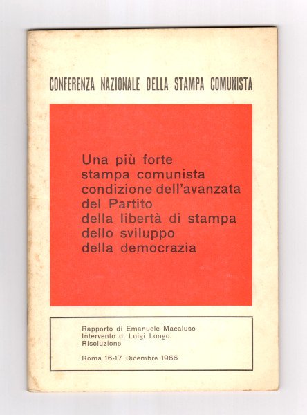 CONFERENZA NAZIONALE DELLA STAMPA COMUNISTA