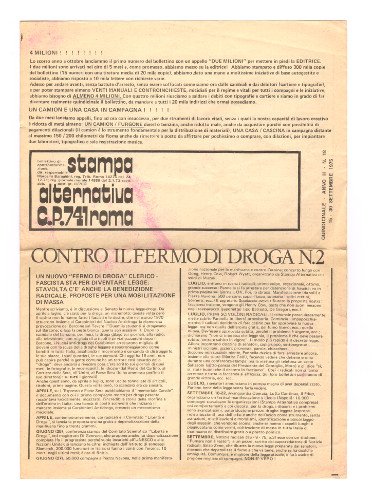 CONTRO IL FERMO DI DROGA N.2 - STAMPA ALTERNATIVA BOLLETTINO …