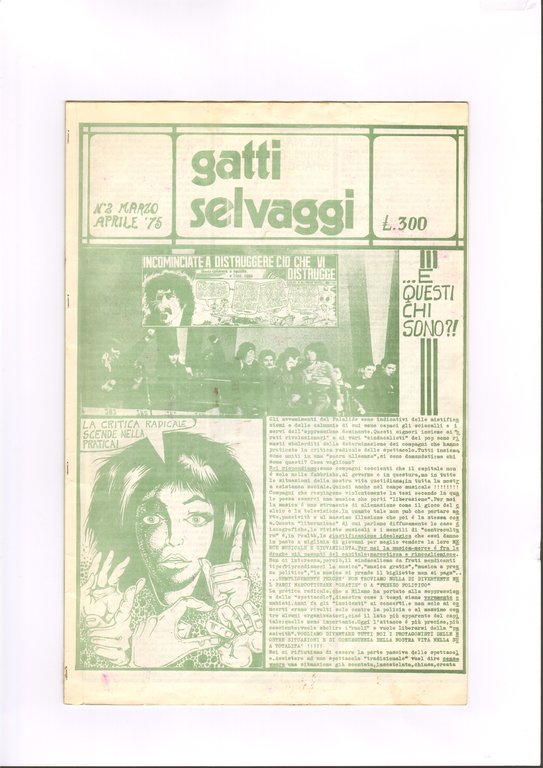GATTI SELVAGGI N° 2 MARZO APRILE '75