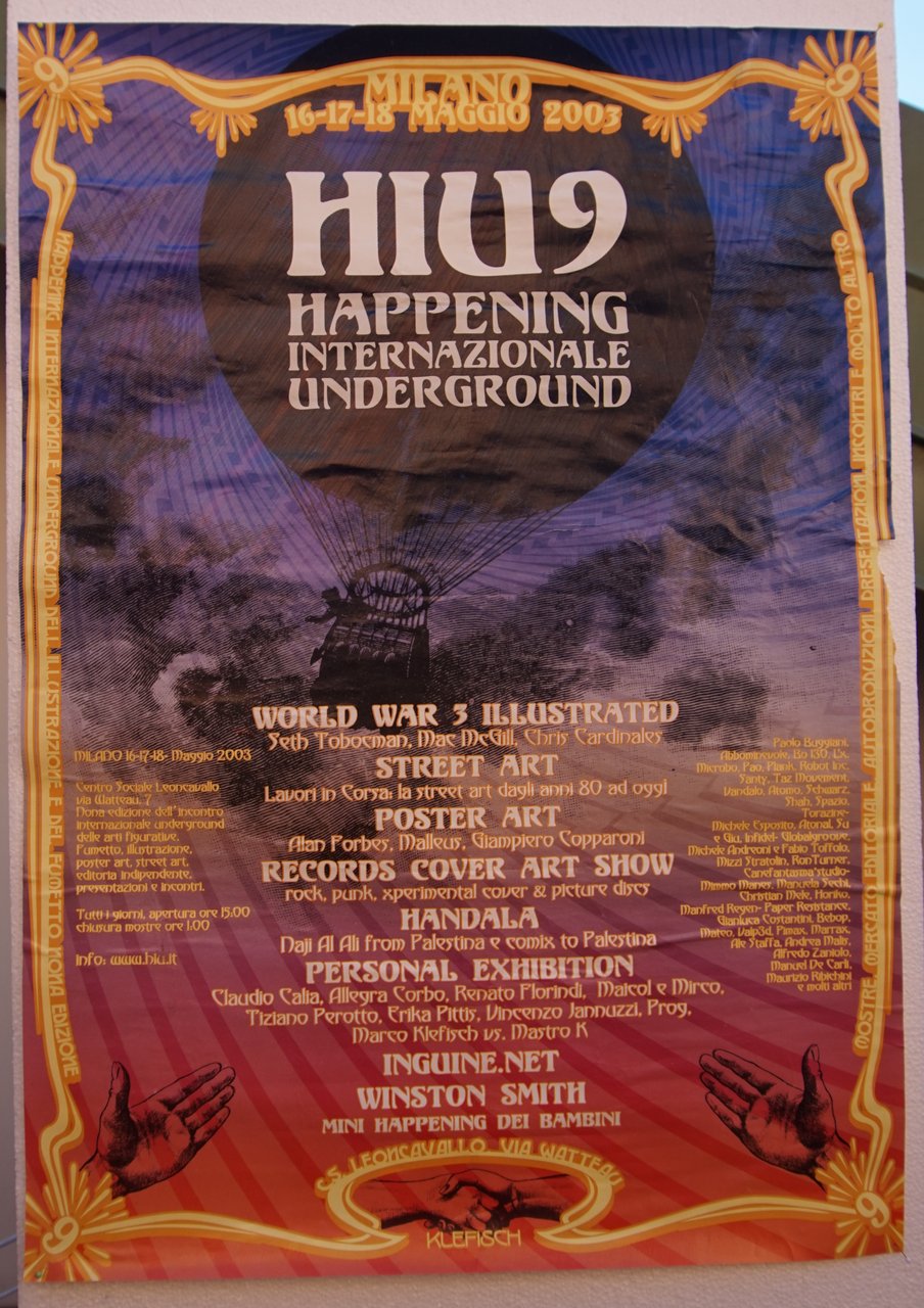 HIU9 HAPPENING INTERNAZIONALE UNDERGROUND - MILANO CENTRO SOCIALE LEONCAVALLO 16-17-18 …