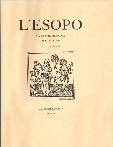 L'ESOPO RIVISTA TRIMESTRALE DI BIBLIOFILIA. N° 52 DICEMBRE 1991