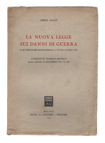 LA NUOVA LEGGE SUI DANNI GUERRA E LE CIRCOLARI MINISTERIALI …