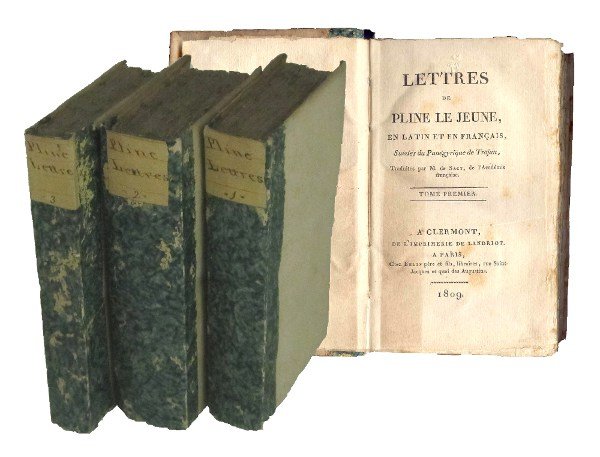 LETTRES DE PLINE LE JEUNE EN LATIN ET EN FRANCAIS. …