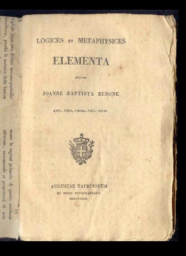 LOGICES ET METAPHYSICES ELEMENTA