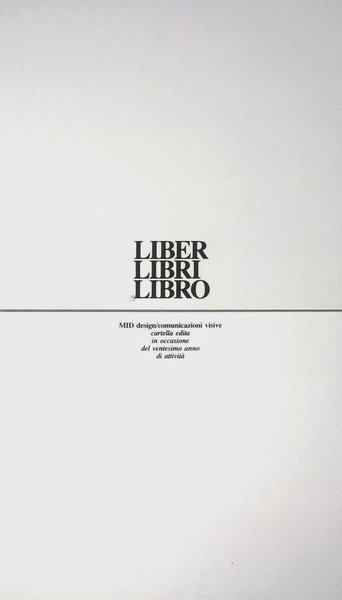 LIBER LIBRI LIBRO.