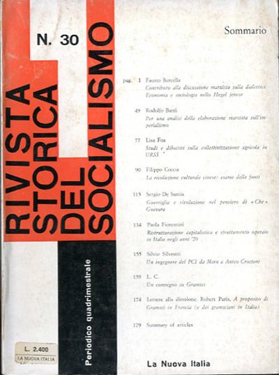 Rivista storica del socialismo. A. 10., N. 30, gennaio-aprile 1967.