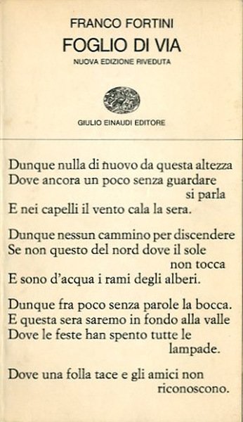 Foglio di via.