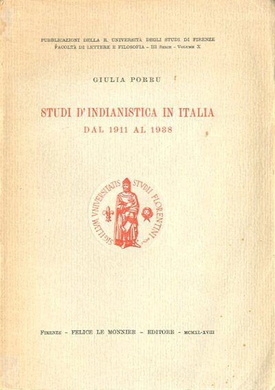 Studi d'indianistica in Italia dal 1911 al 1938.